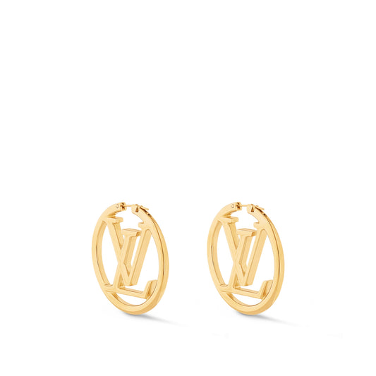 LV Louis Vuitton Gold Hoop Earrings - LA Love Doctor